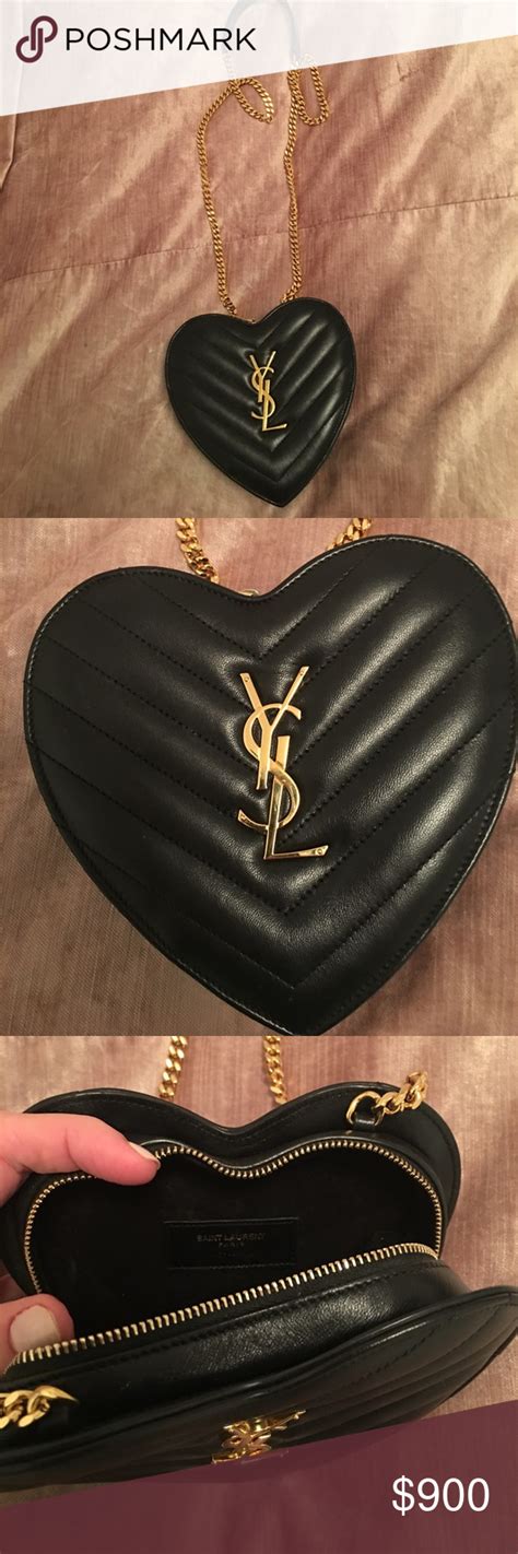 ysl heart shaped bag